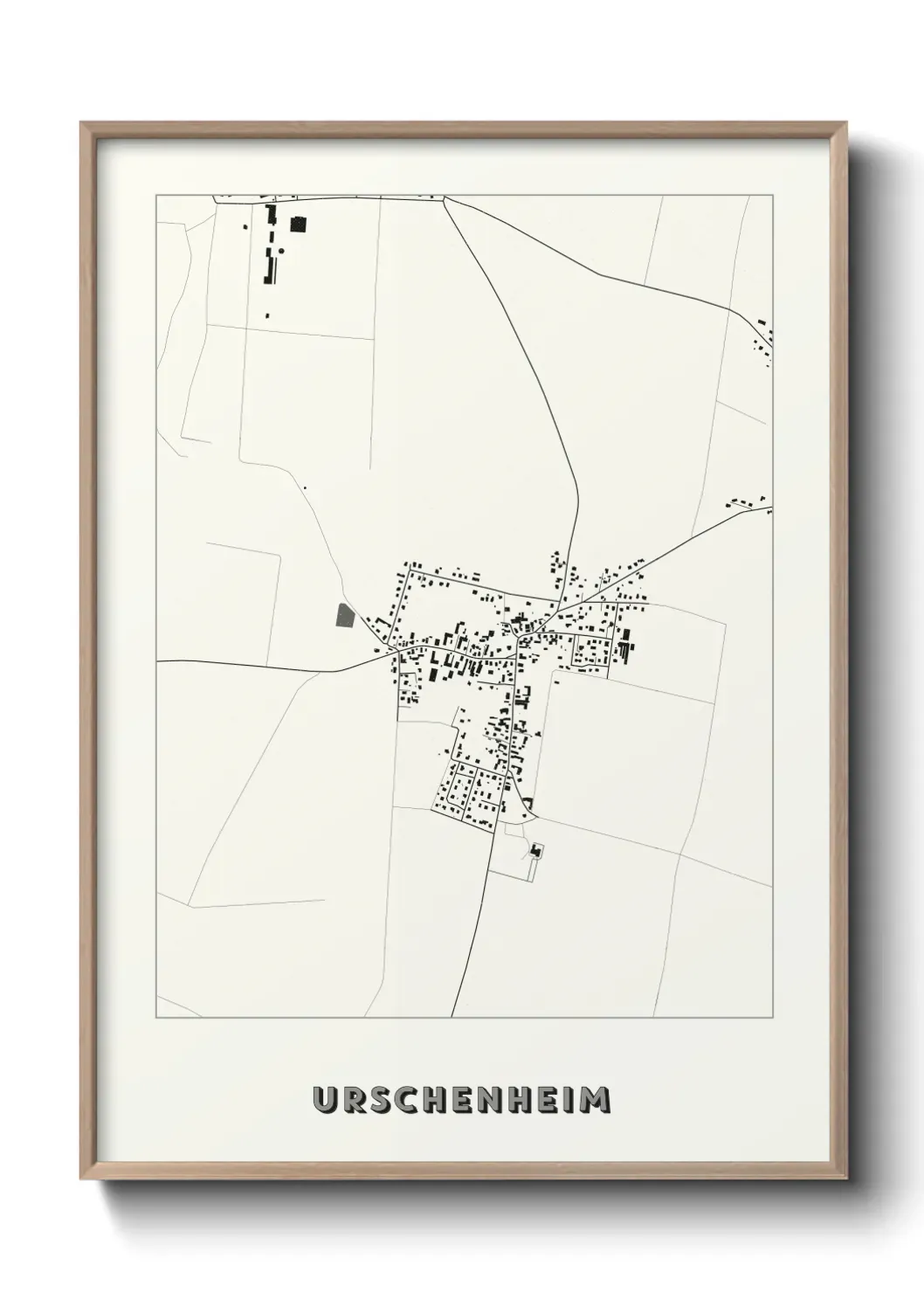 Un poster carte Urschenheim