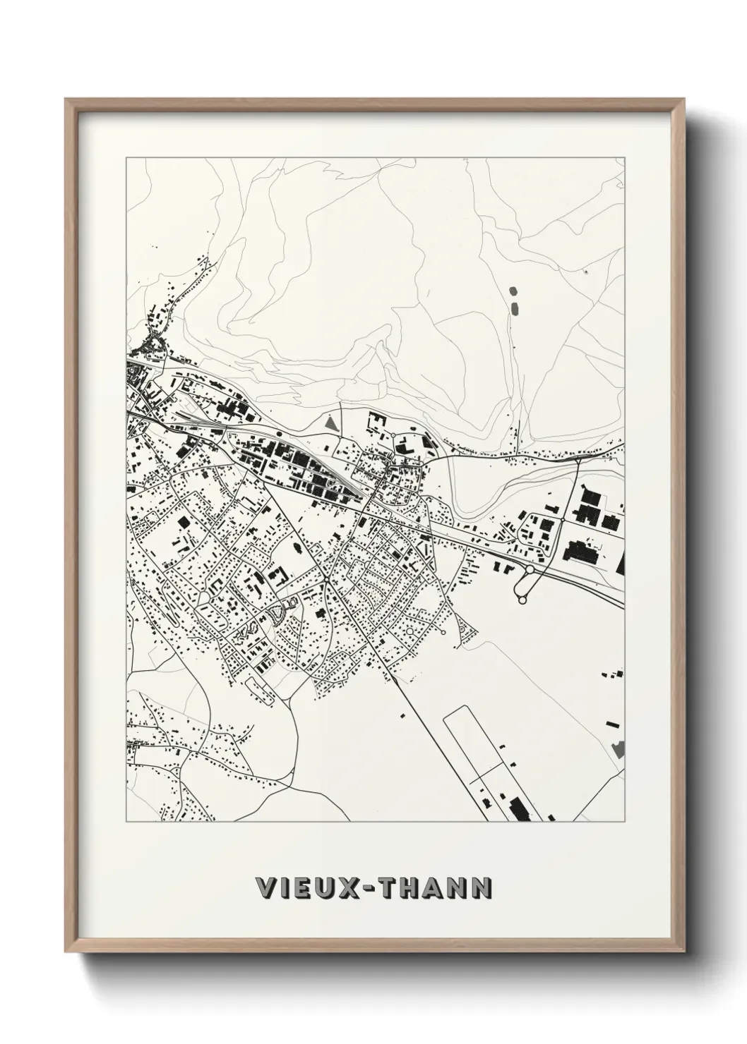 Un poster carte Vieux-Thann