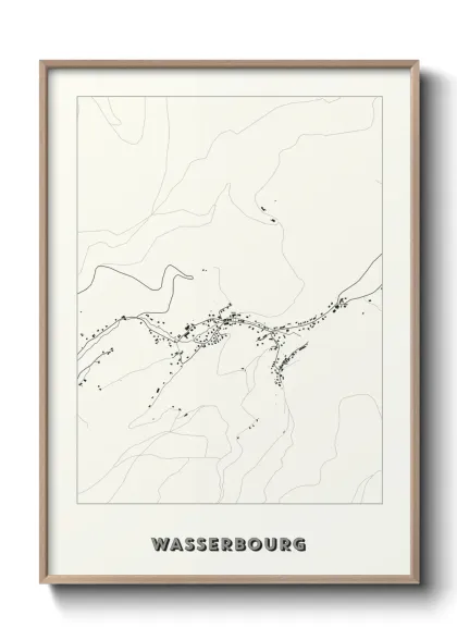 Une affiche de carte sur Wasserbourg