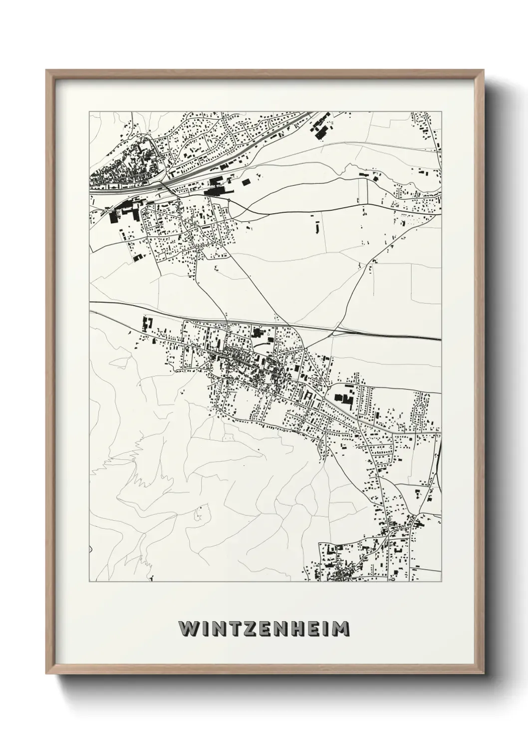 Un poster carte Wintzenheim
