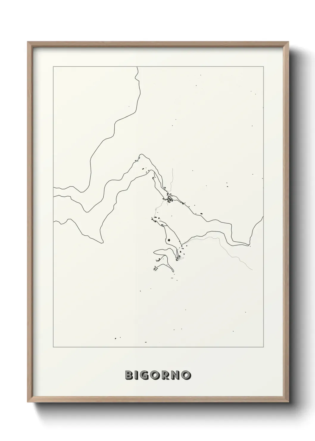 Un poster carte Bigorno