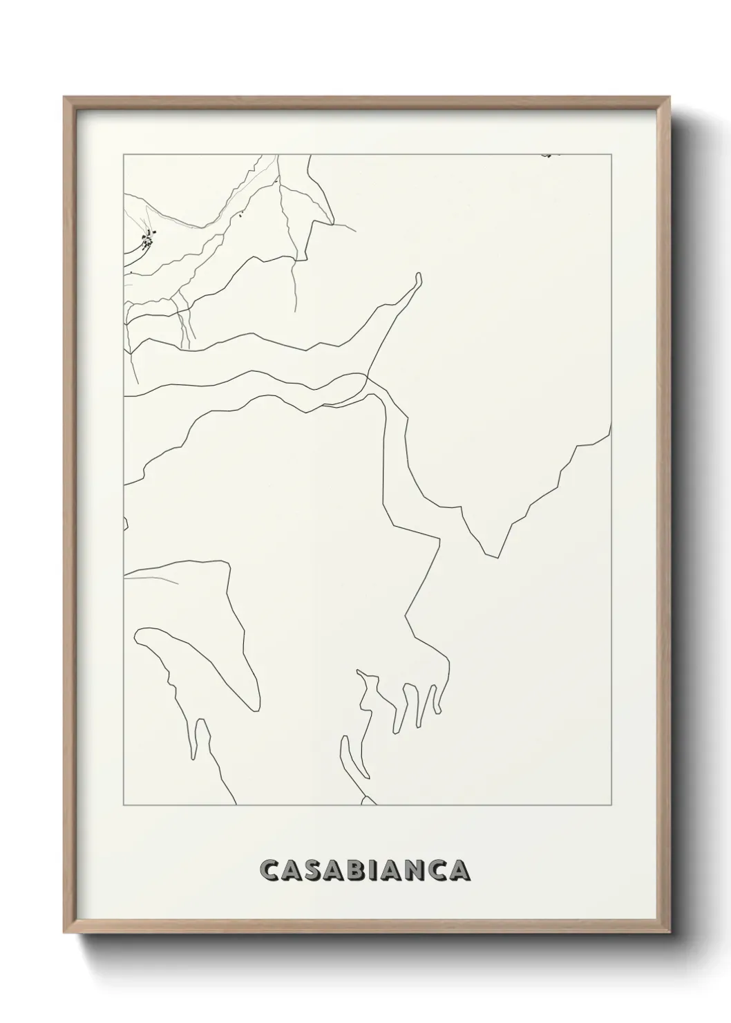 Un poster carte Casabianca