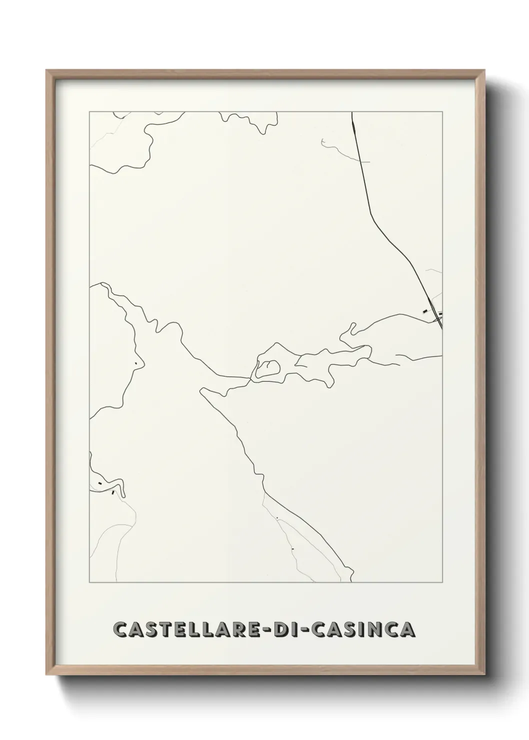 Un poster carte Castellare-di-Casinca