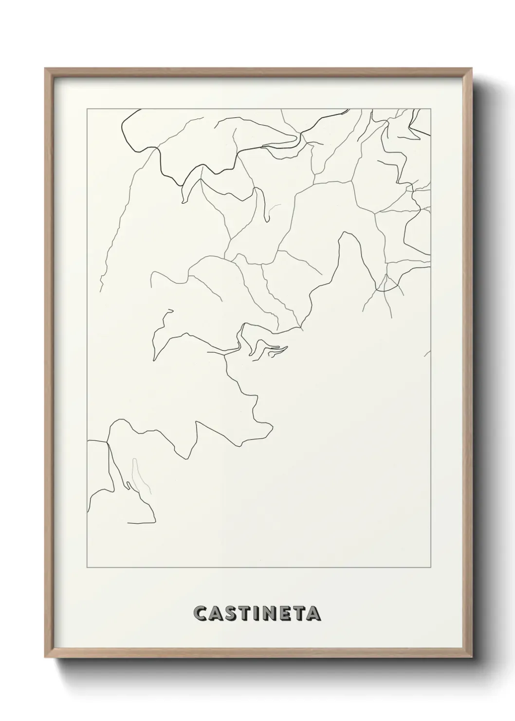 Un poster carte Castineta
