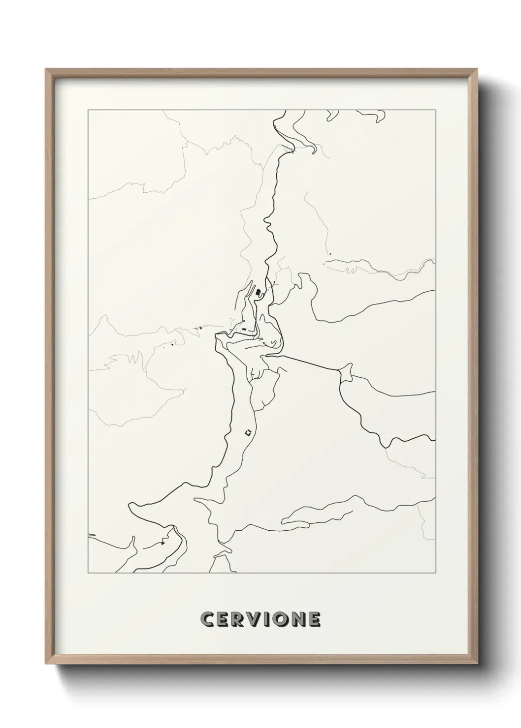 Un poster carte Cervione
