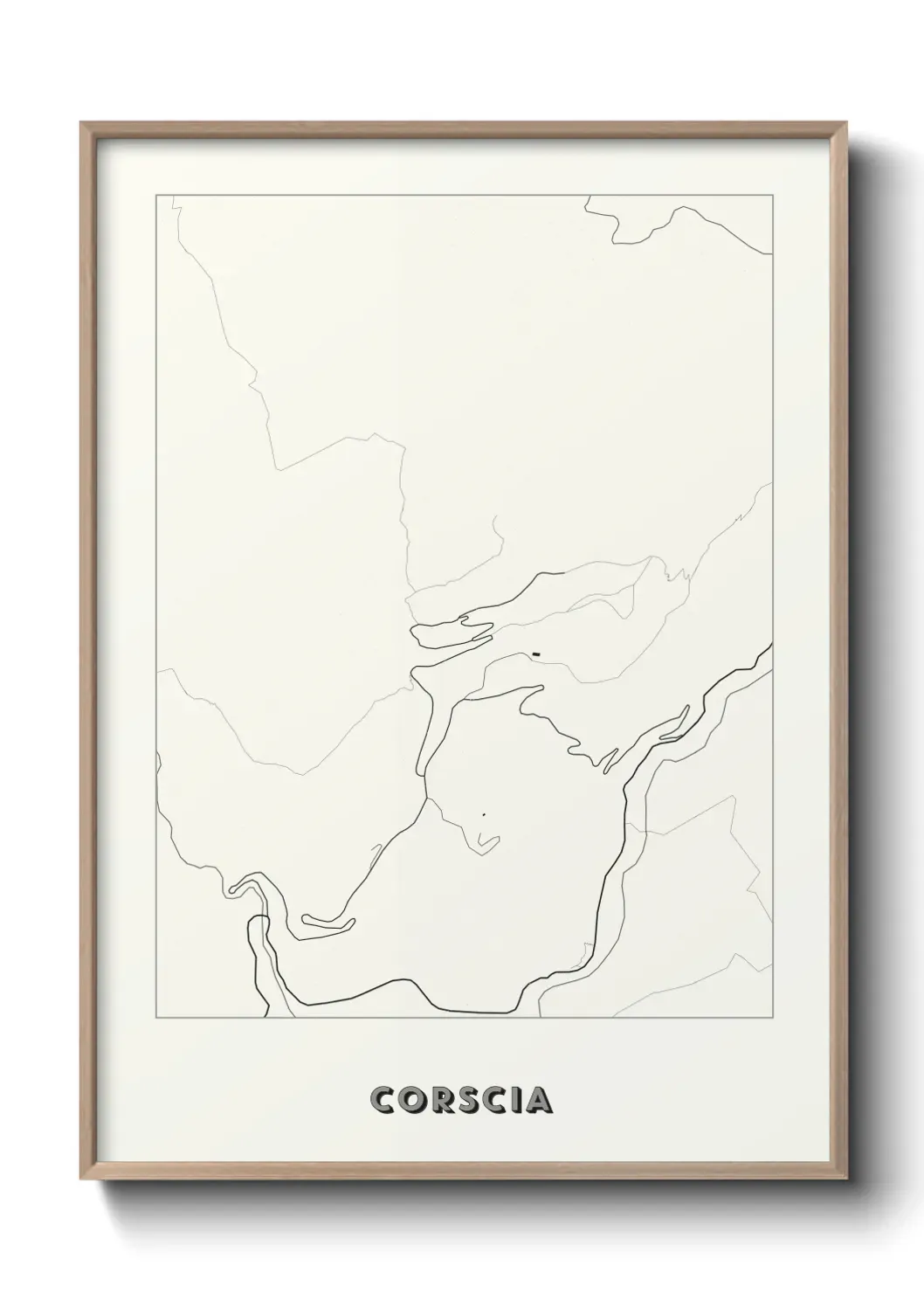 Un poster carte Corscia