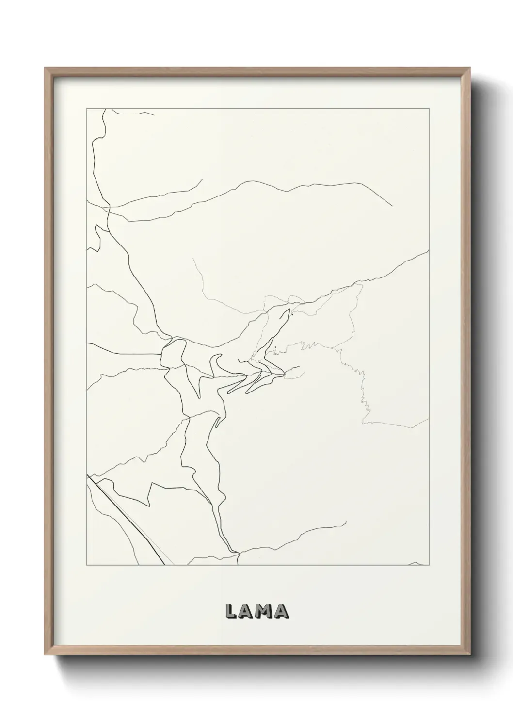 Un poster carte Lama