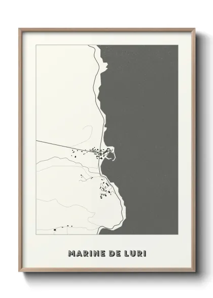 Une affiche de carte sur Marine de Luri