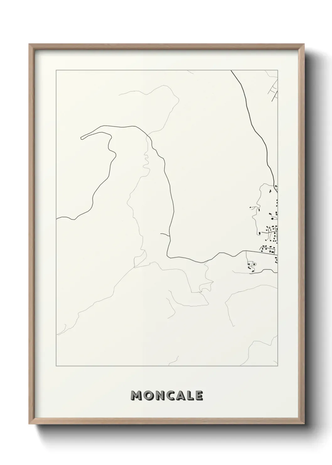 Un poster carte Moncale