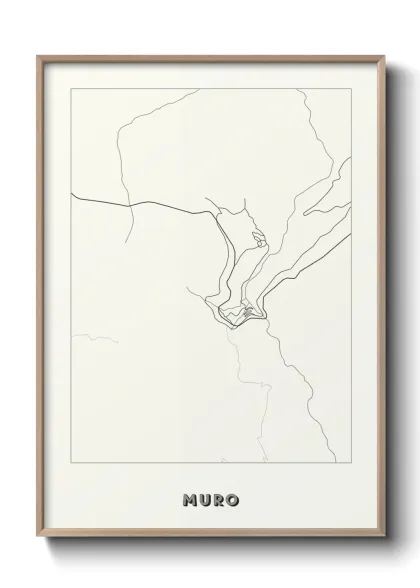 Une affiche de carte sur Muro