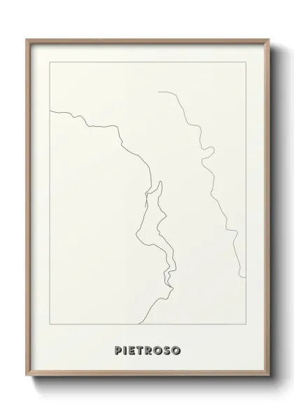 Une affiche de carte sur Pietroso