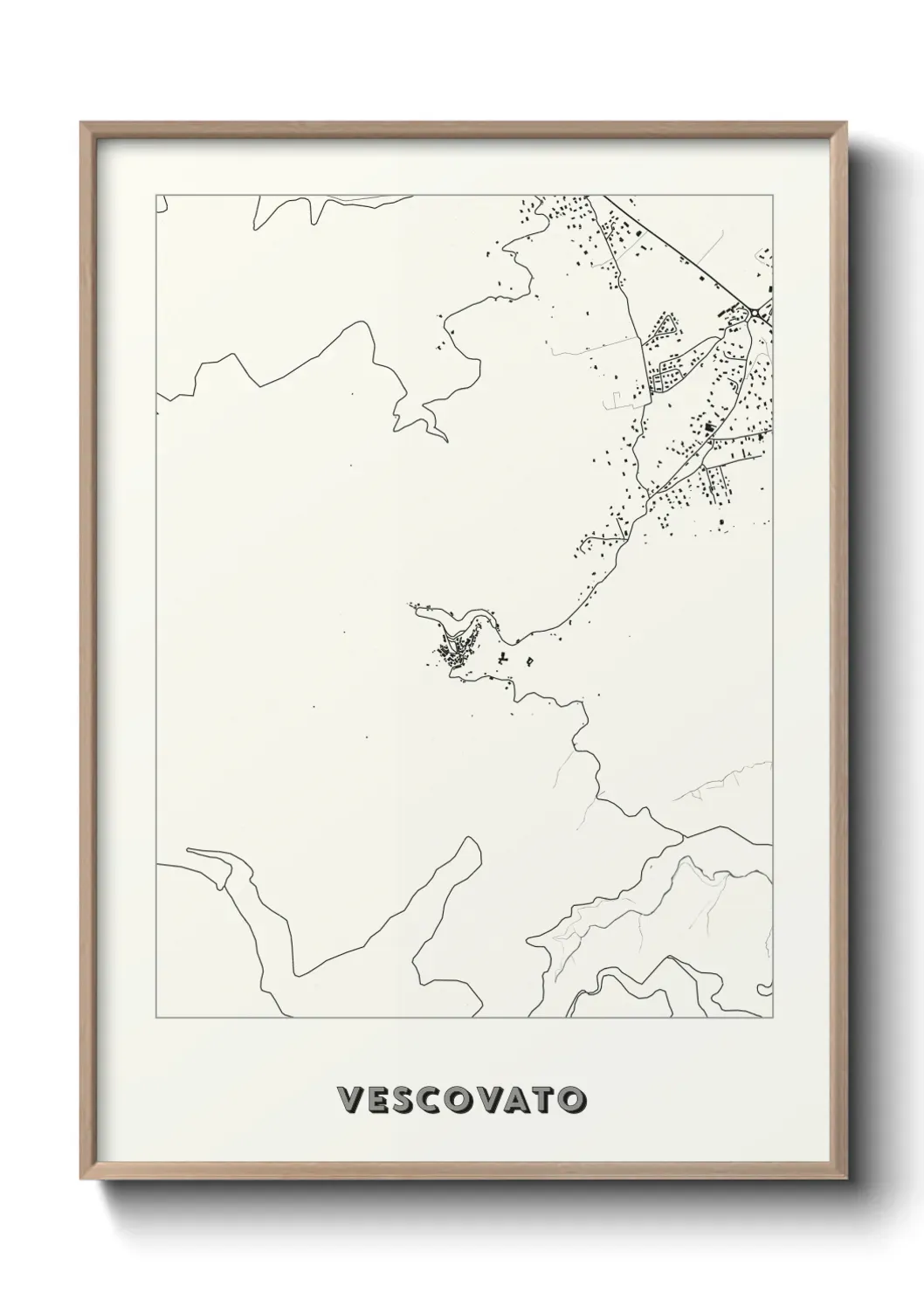 Un poster carte Vescovato