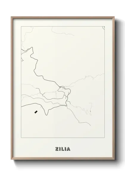 Une affiche de carte sur Zilia