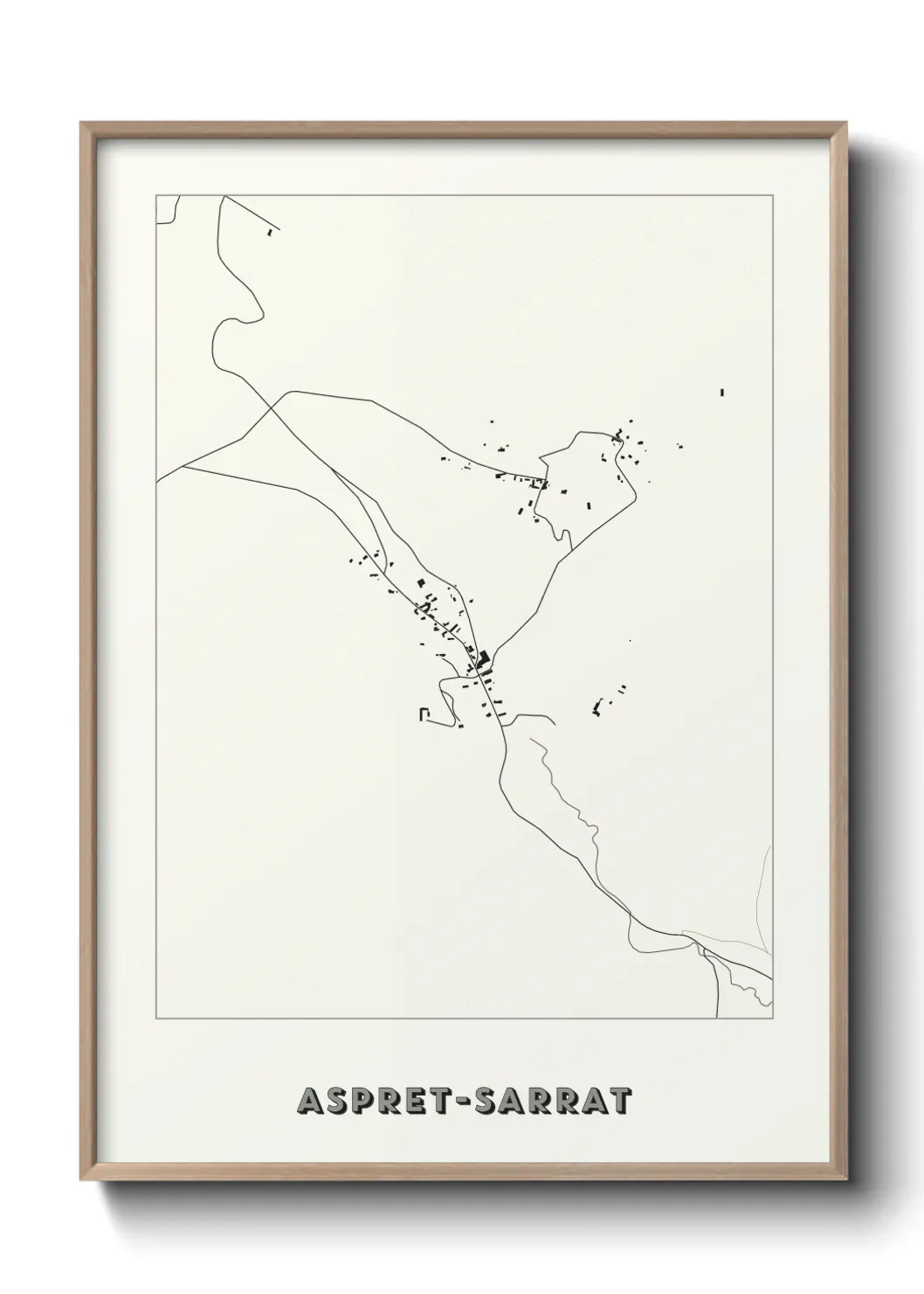 Un poster carte Aspret-Sarrat