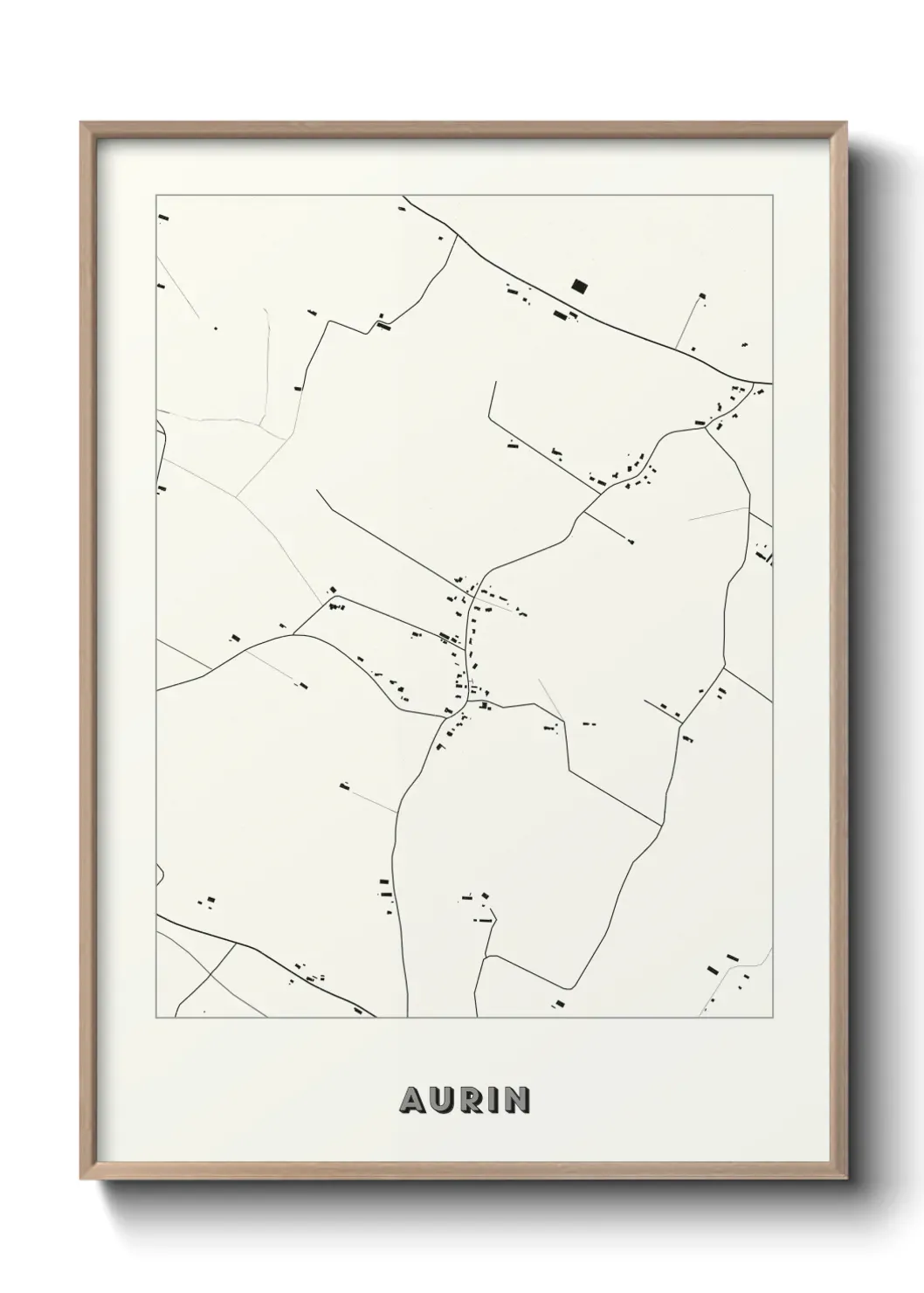 Un poster carte Aurin