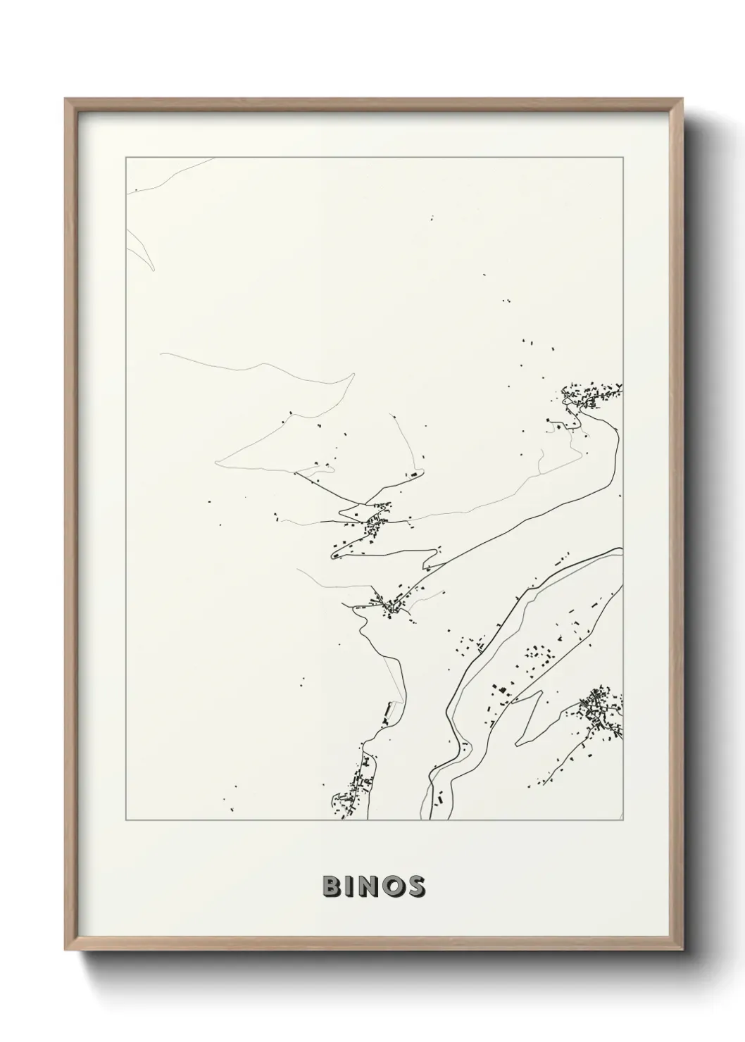 Un poster carte Binos