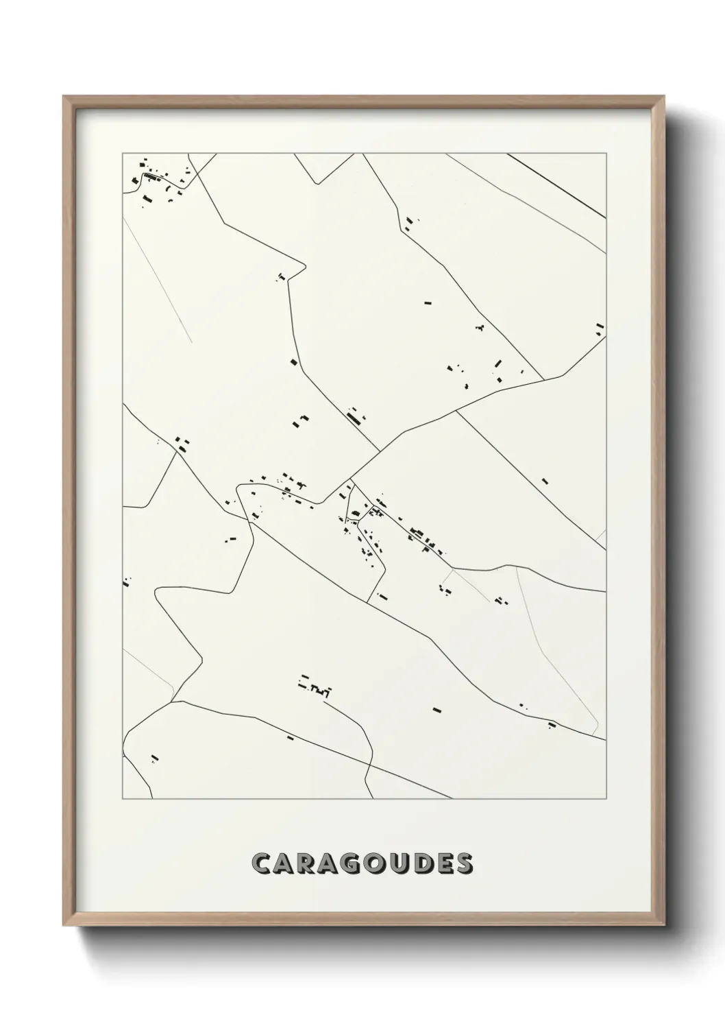 Un poster carte Caragoudes