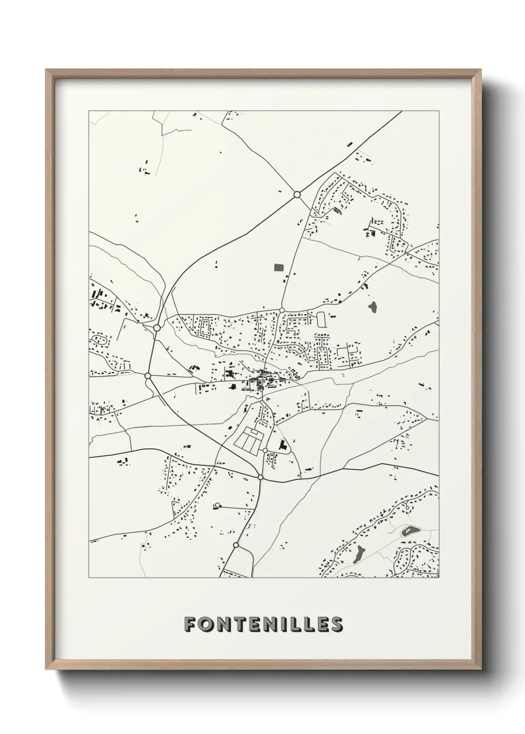 Un poster carte Fontenilles