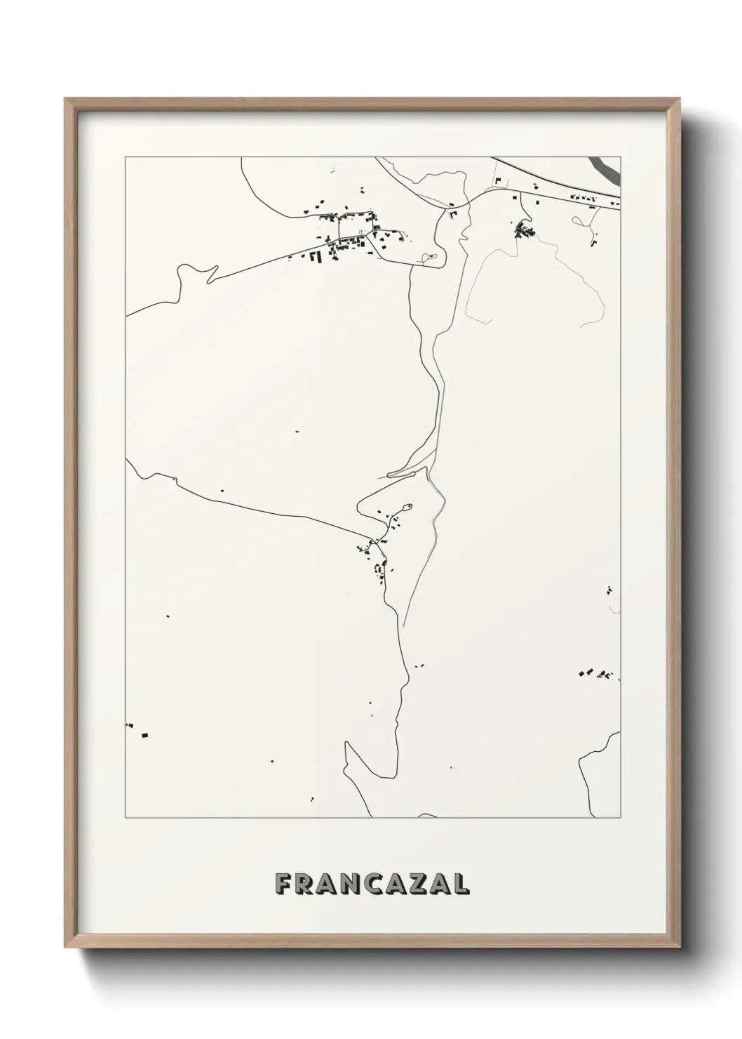 Un poster carte Francazal