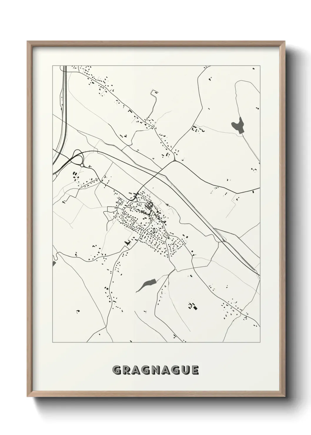 Un poster carte Gragnague