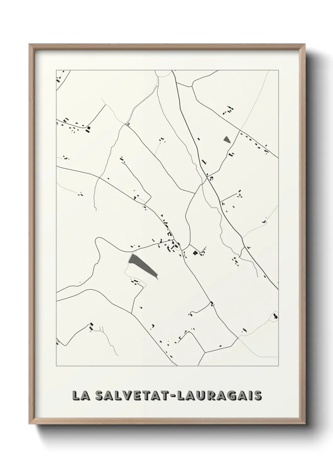 Un poster carte La Salvetat-Lauragais