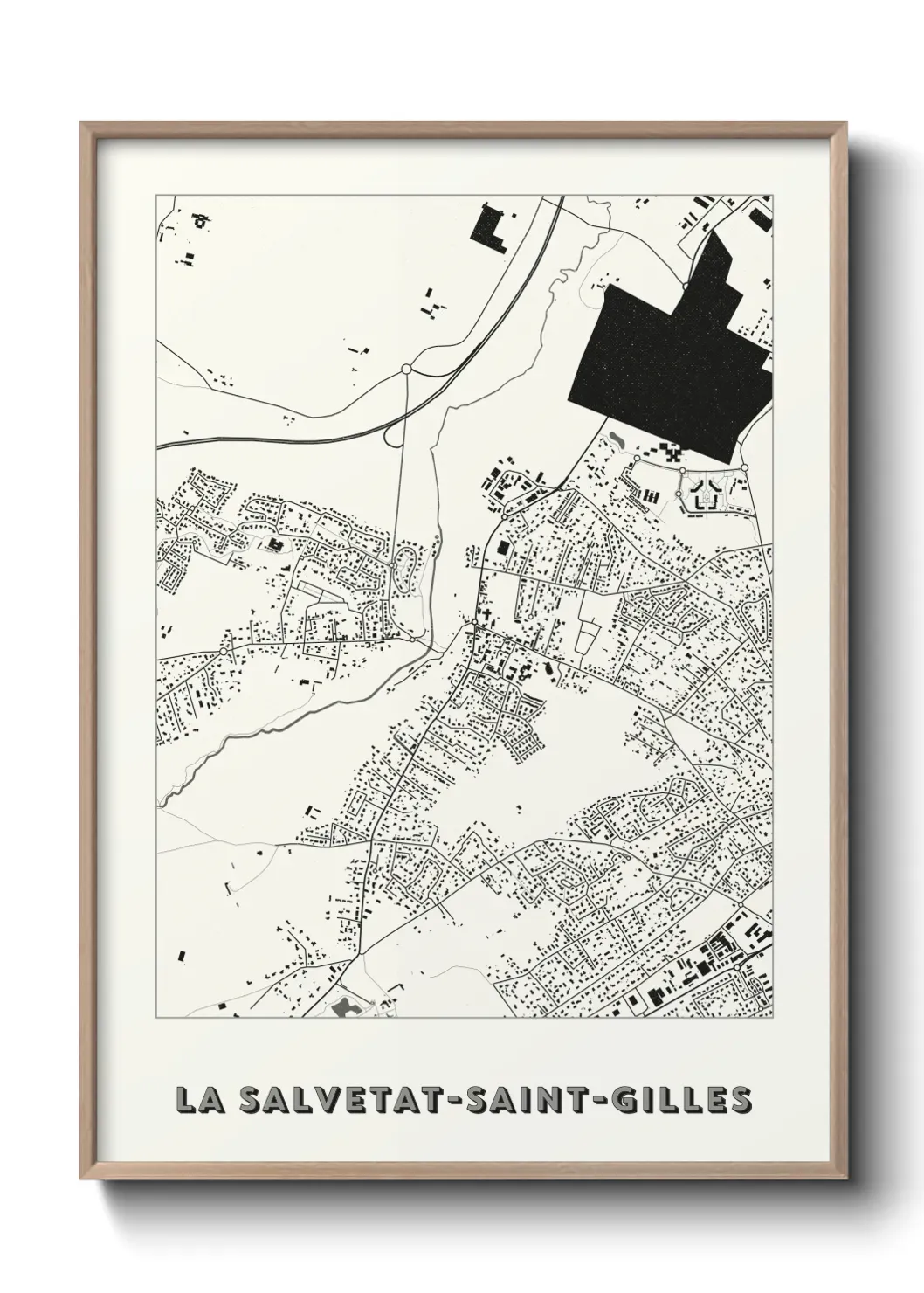 Un poster carte La Salvetat-Saint-Gilles