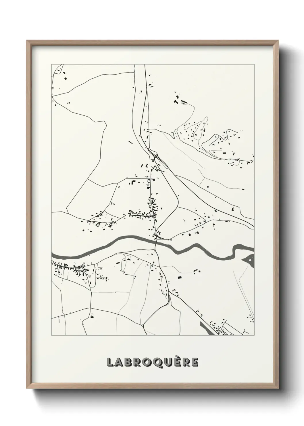Un poster carte Labroquère