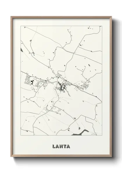 Une affiche de carte sur Lanta