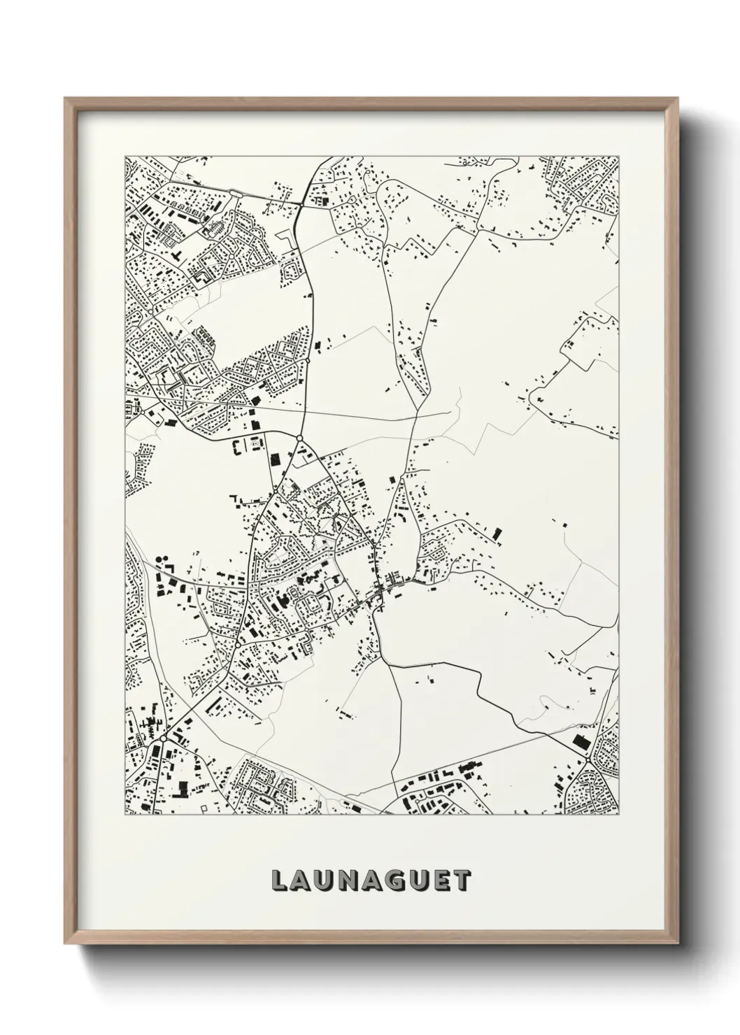 Un poster carte Launaguet