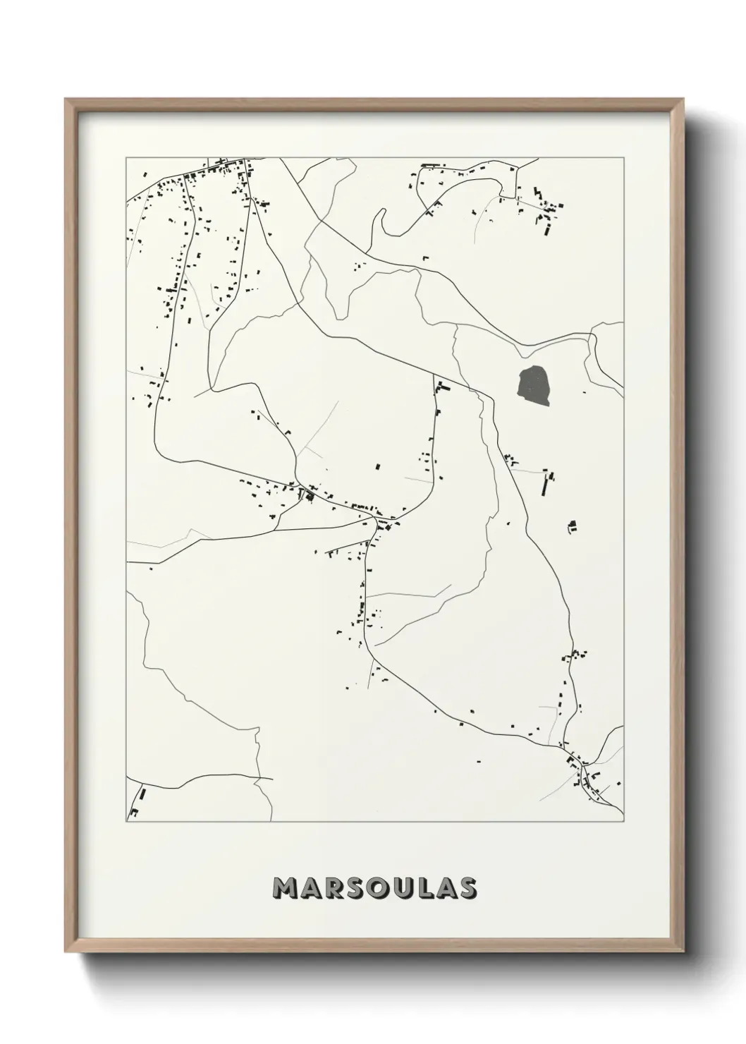Un poster carte Marsoulas