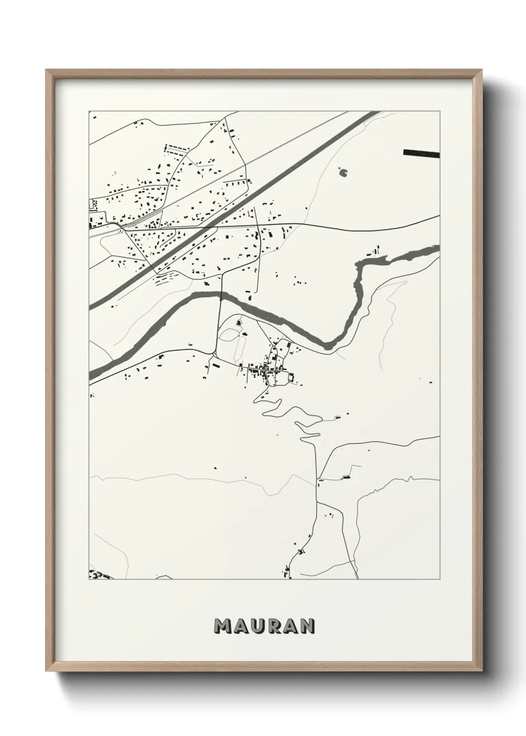 Un poster carte Mauran
