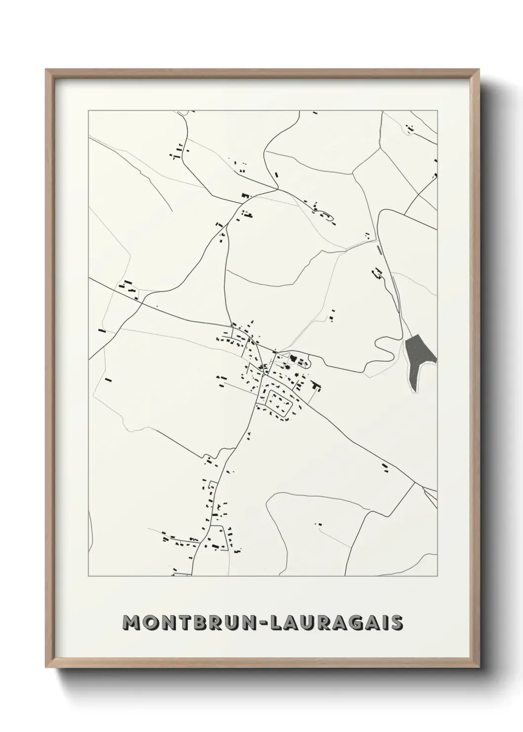 Un poster carte Montbrun-Lauragais