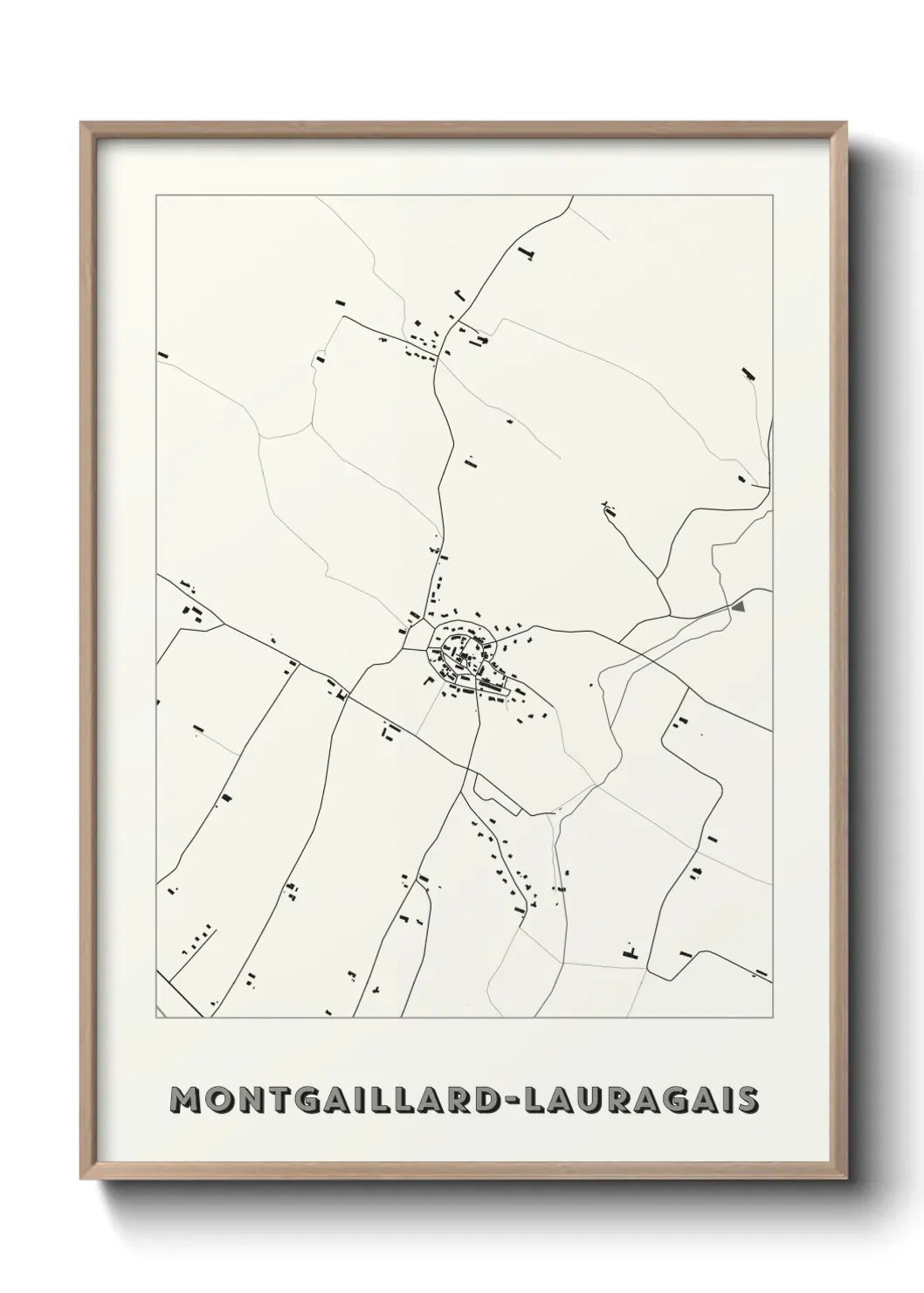 Un poster carte Montgaillard-Lauragais