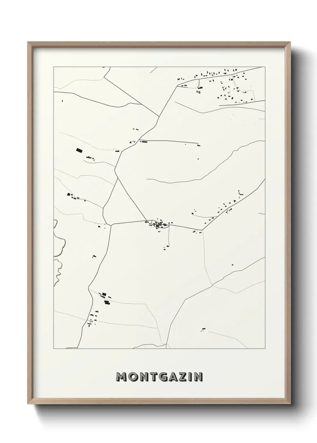 Un poster carte Montgazin