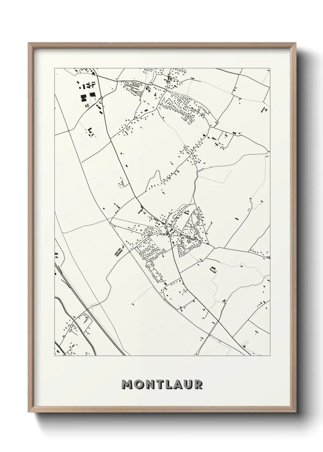 Un poster carte Montlaur