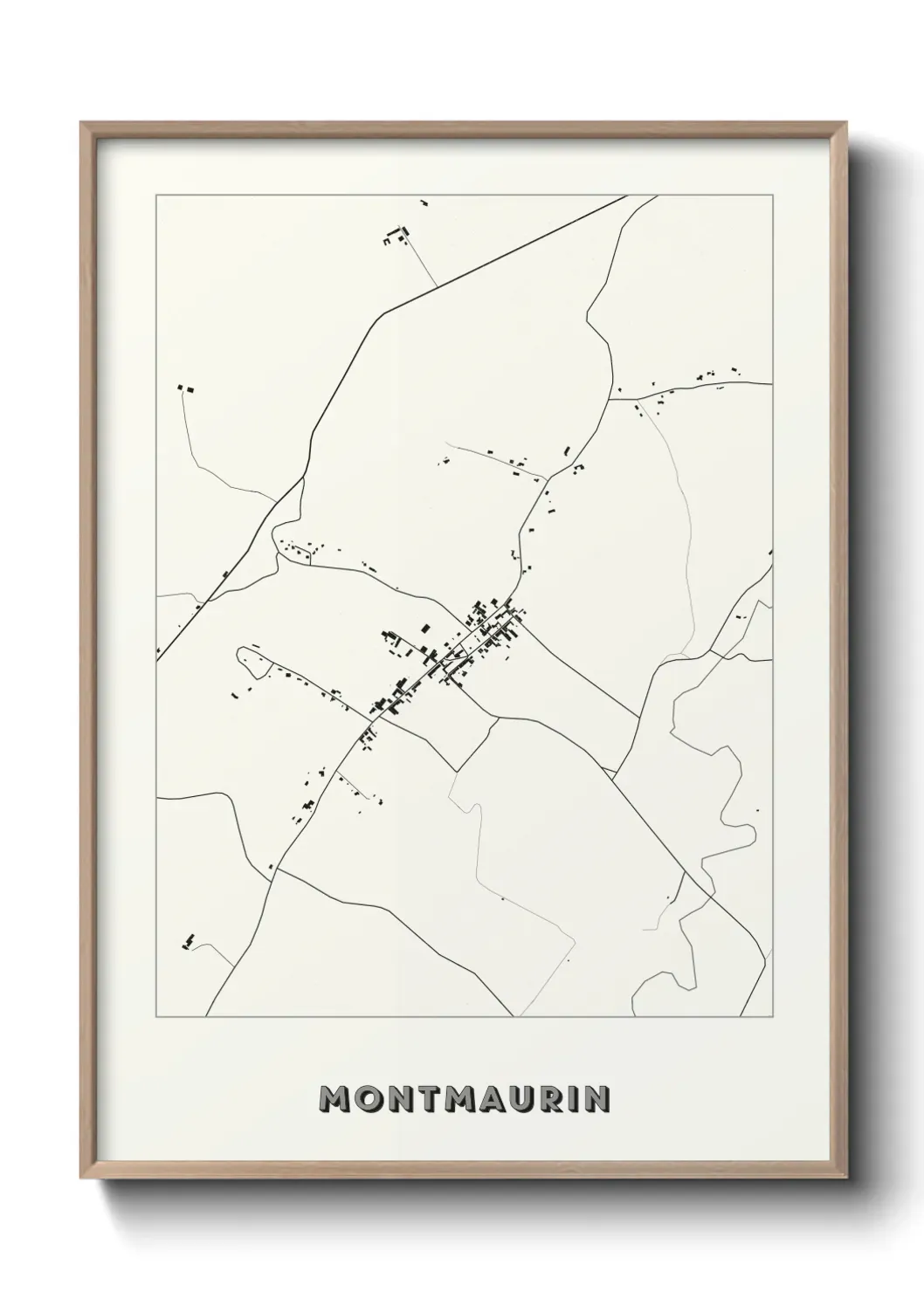 Un poster carte Montmaurin