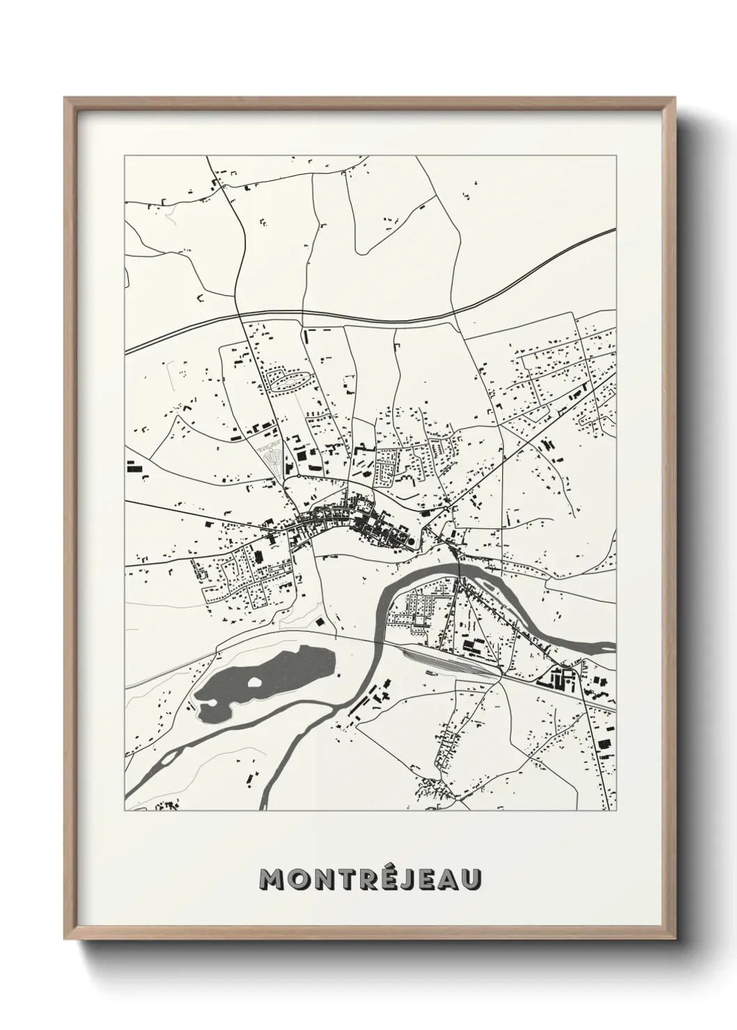 Un poster carte Montréjeau