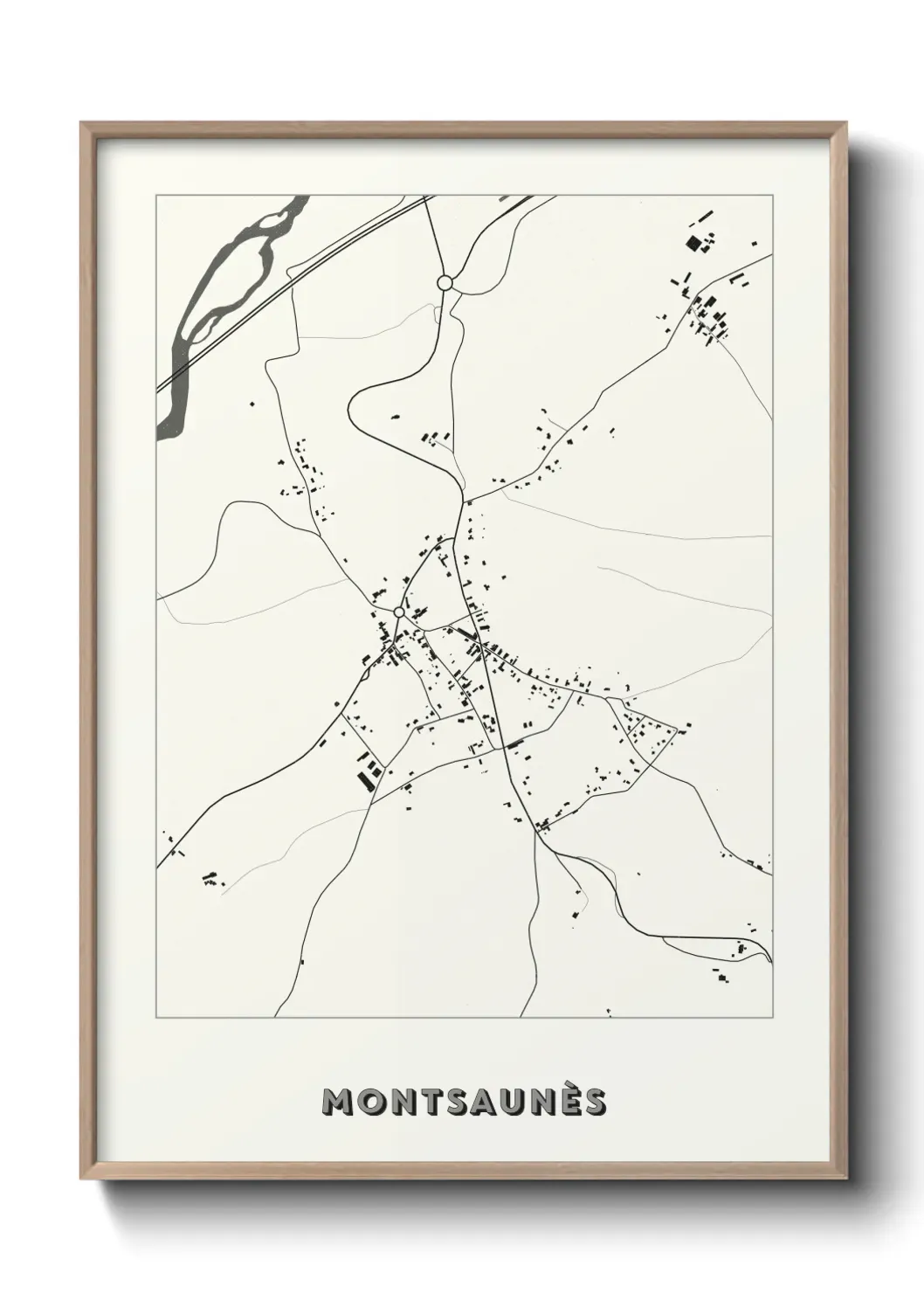 Un poster carte Montsaunès
