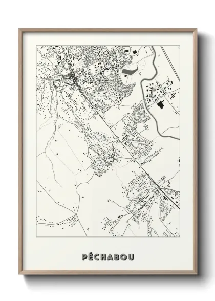 Une affiche de carte sur Péchabou