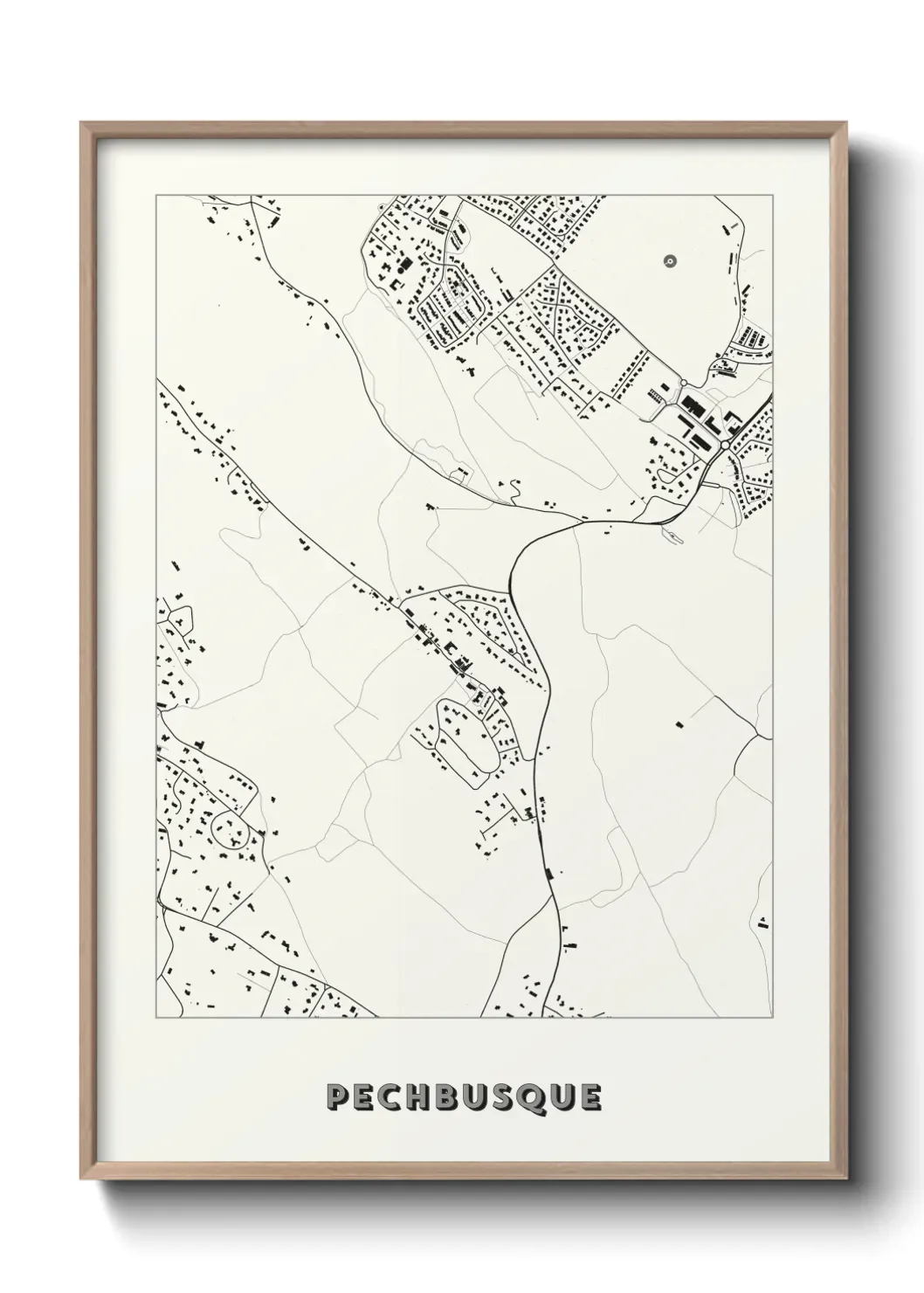 Un poster carte Pechbusque