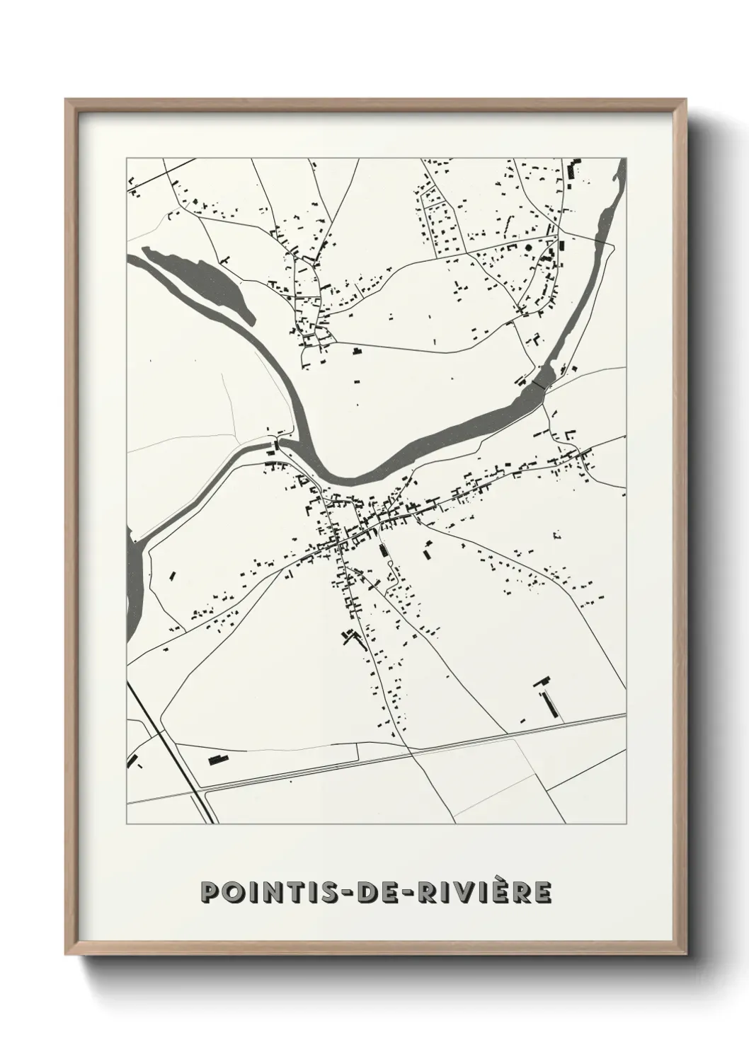 Un poster carte Pointis-de-Rivière