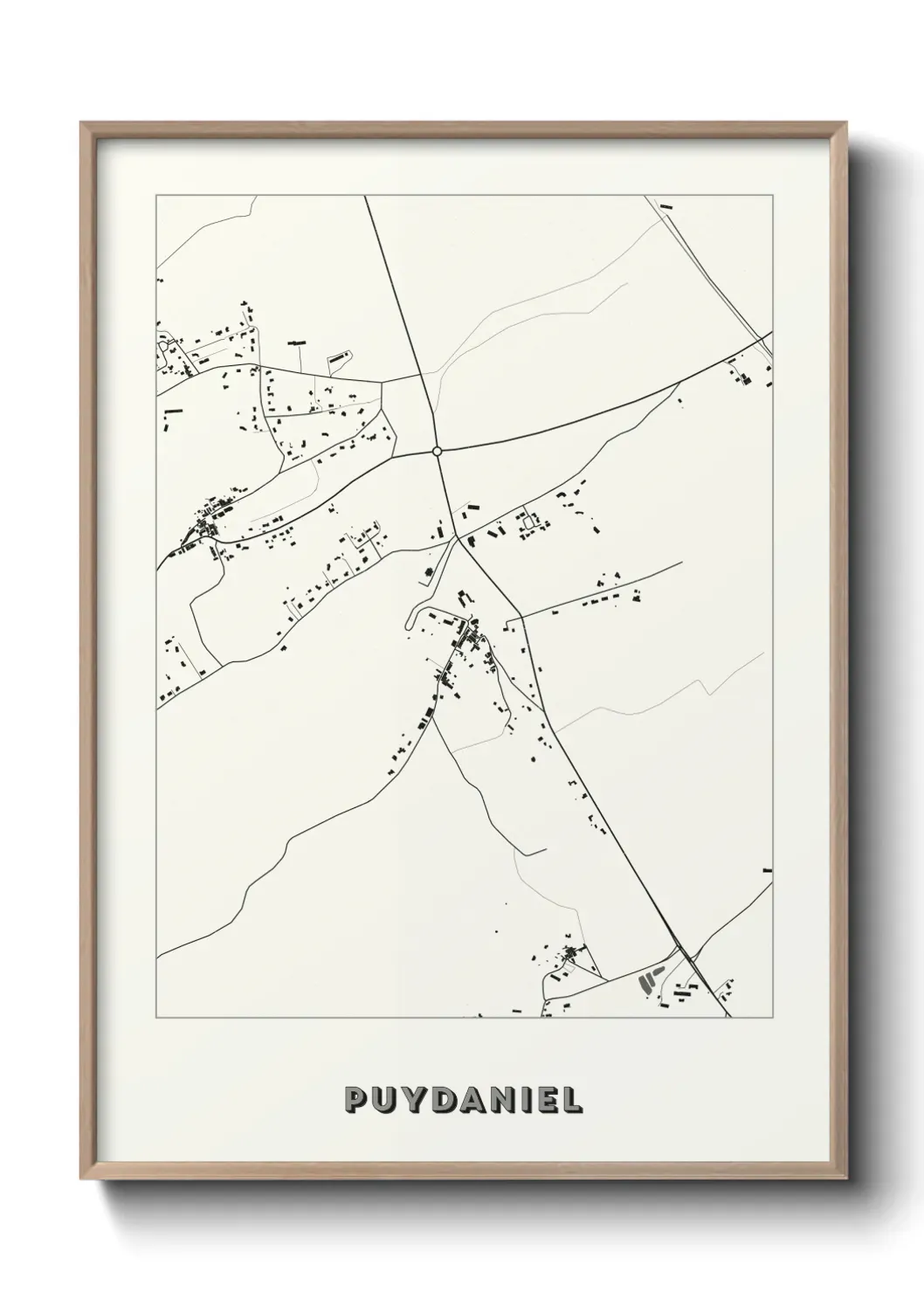 Un poster carte Puydaniel