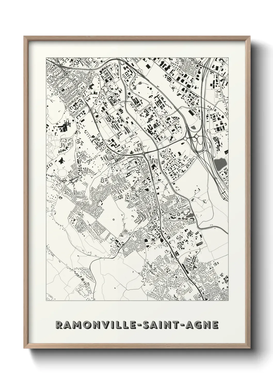 Un poster carte Ramonville-Saint-Agne