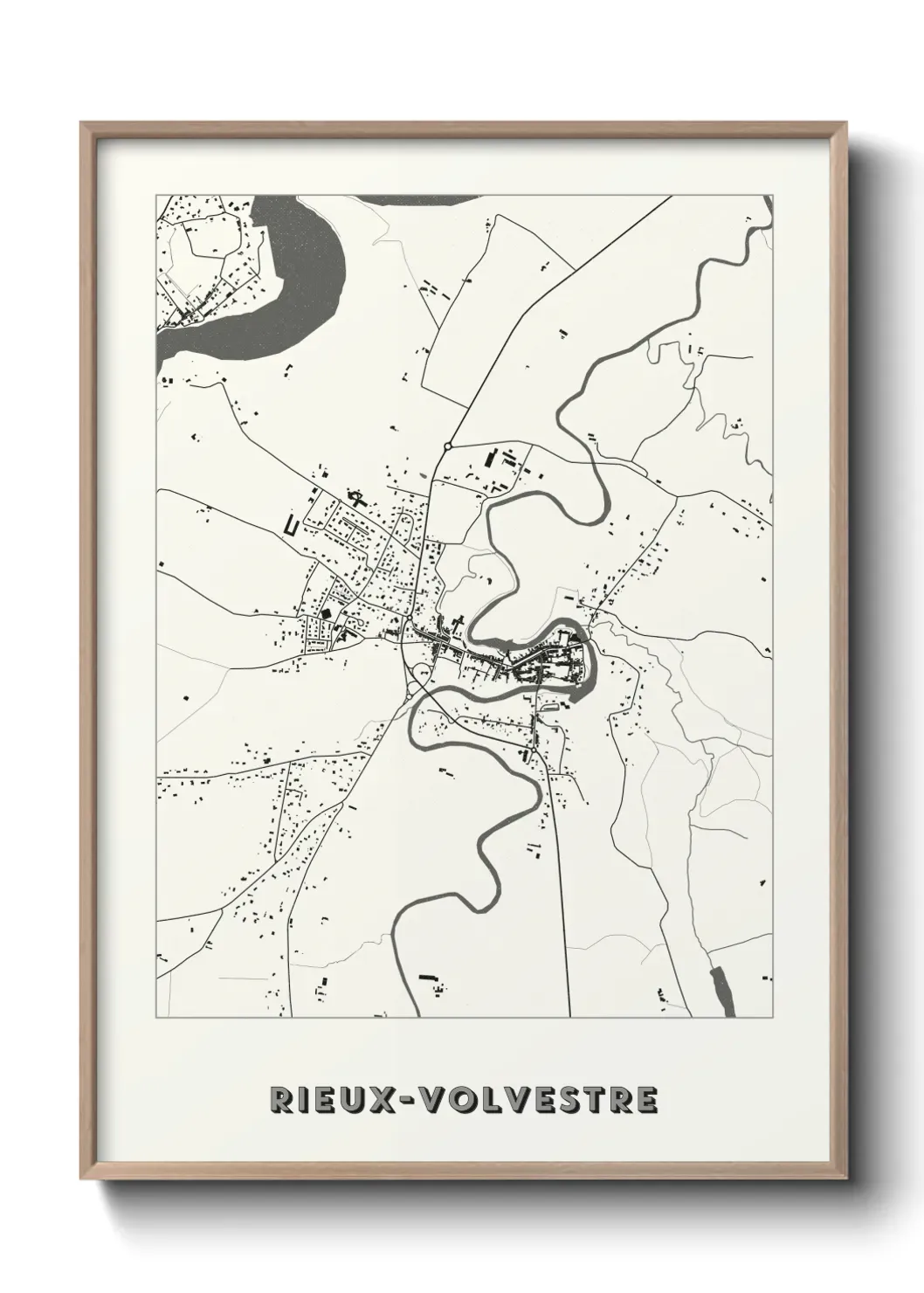 Un poster carte Rieux-Volvestre