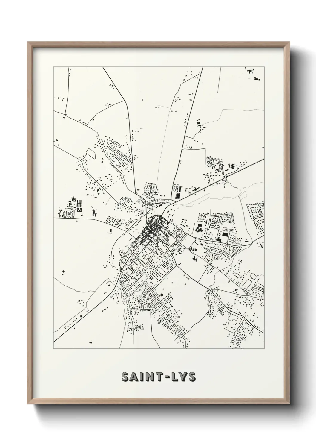 Un poster carte Saint-Lys