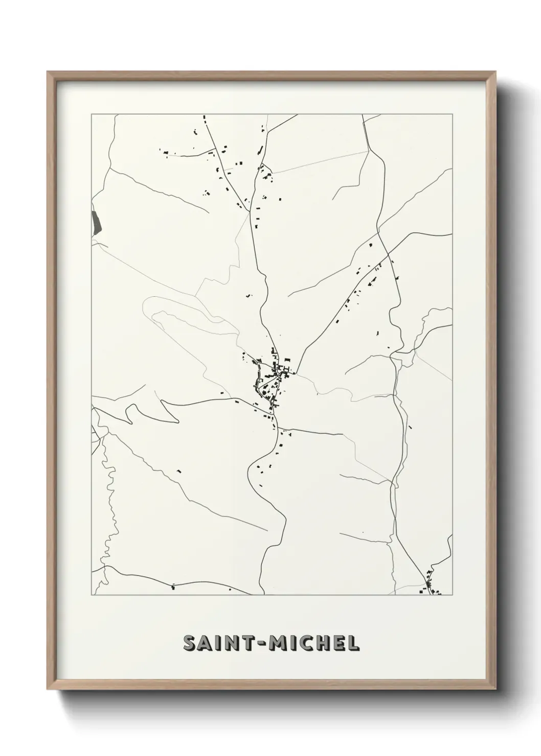 Un poster carte Saint-Michel