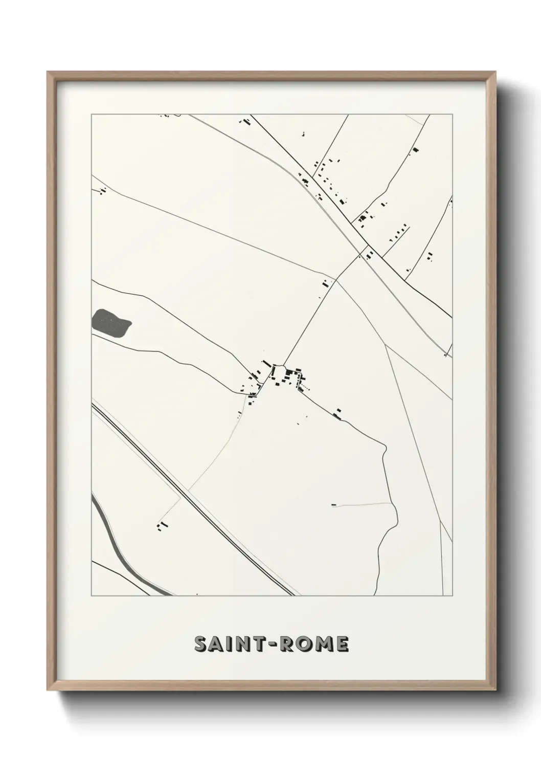 Un poster carte Saint-Rome