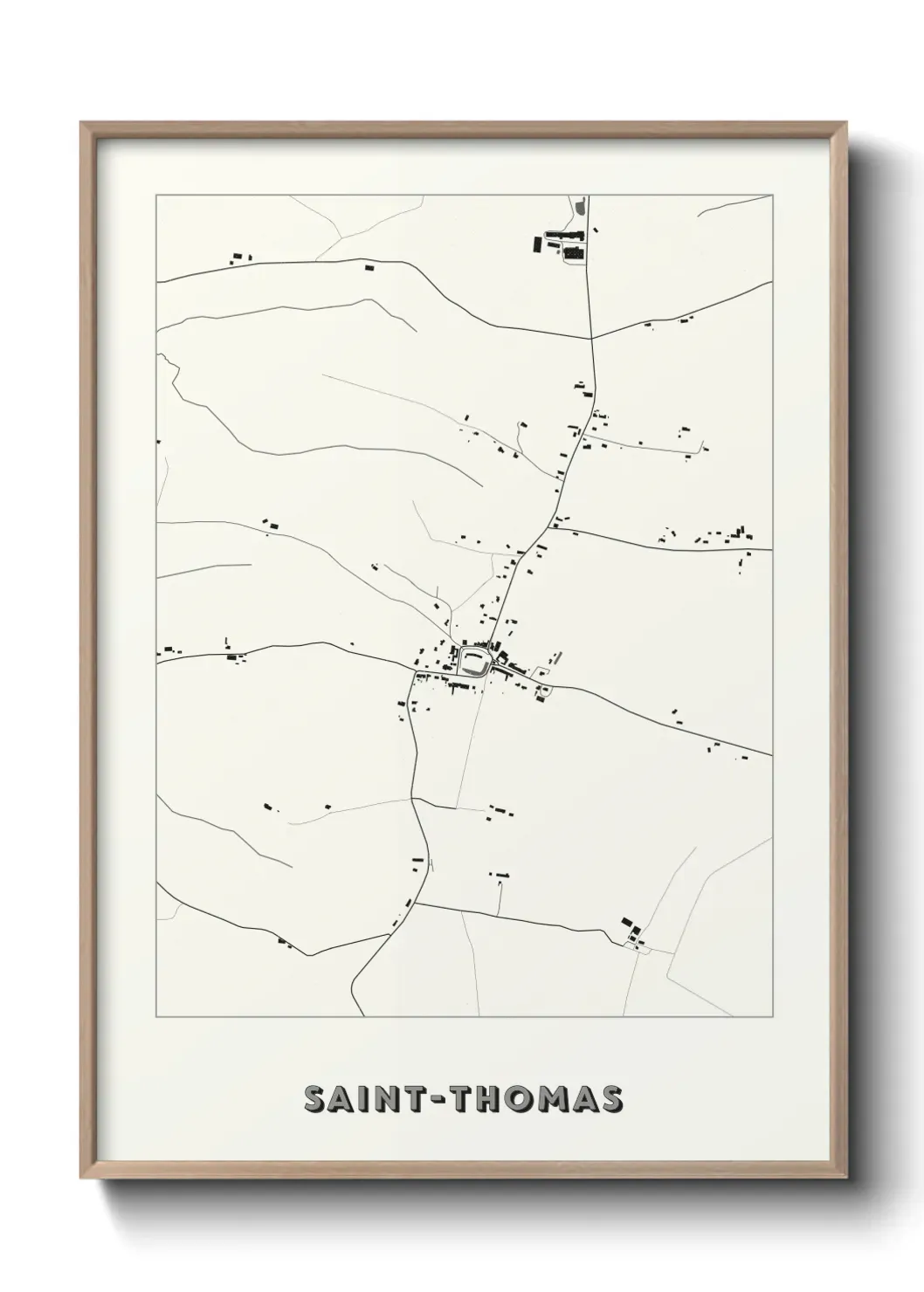 Un poster carte Saint-Thomas