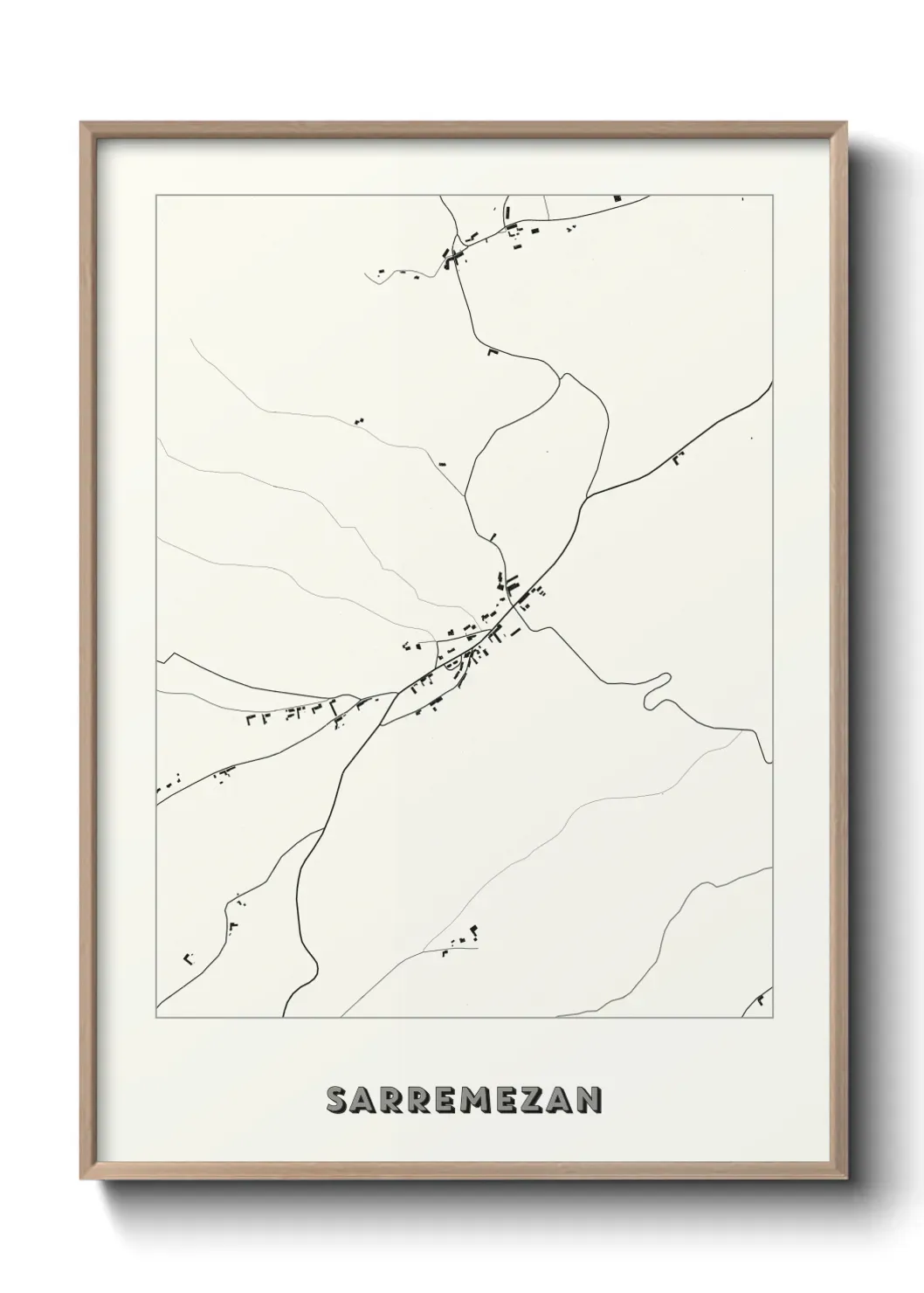 Un poster carte Sarremezan