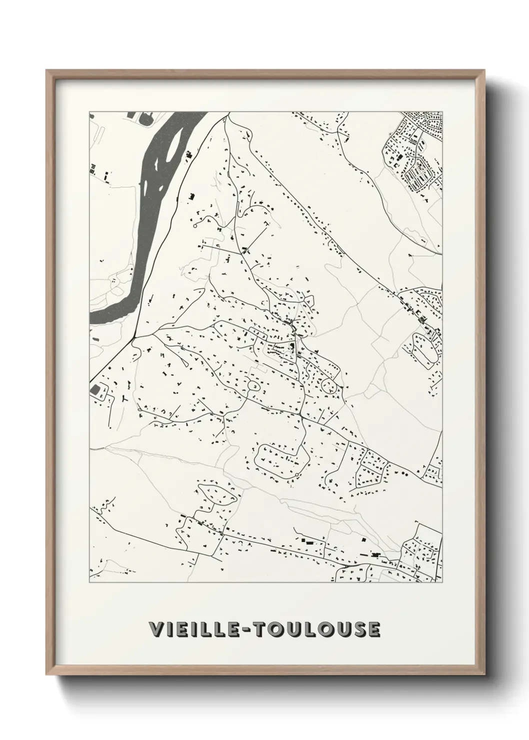 Un poster carte Vieille-Toulouse